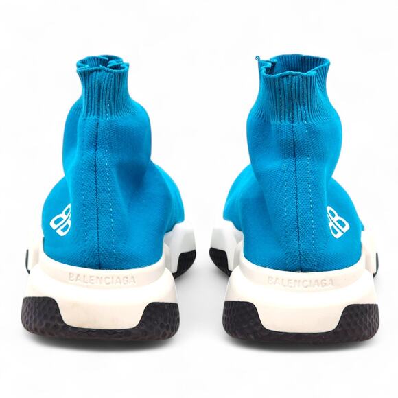 Balenciaga Blue Speed Sock Knit Women's Sneakers 525719 W05G0 4605 EU 40 US 10 - Picture 4 of 7